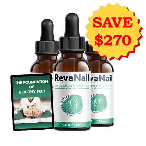 RevaNail topical nail care 3 bottle package 90 day supply